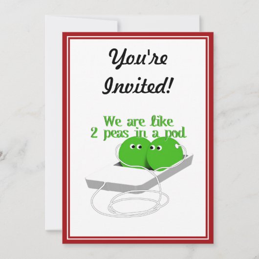 We zijn als twee erwten in een pod kaart (Voorkant)