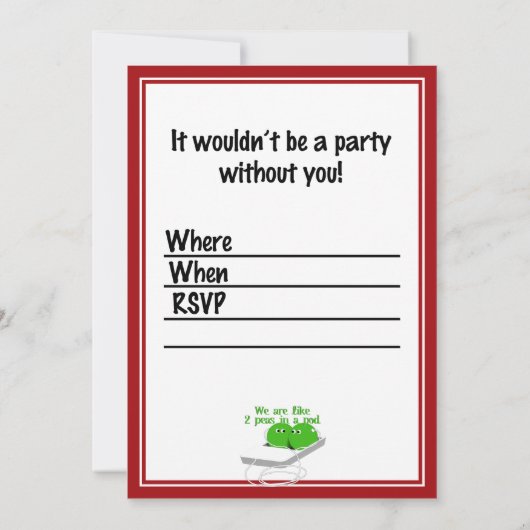 We zijn als twee erwten in een pod kaart (Achterkant)