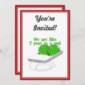 We zijn als twee erwten in een pod kaart (Voorkant / Achterkant)