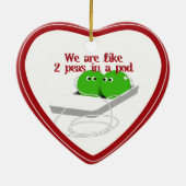 We zijn als twee erwten in een pod keramisch ornament (Achterkant)