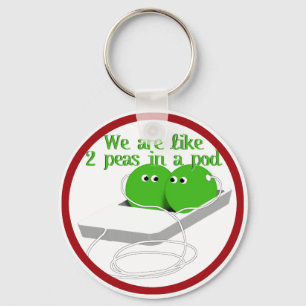 We zijn als twee erwten in een pod sleutelhanger