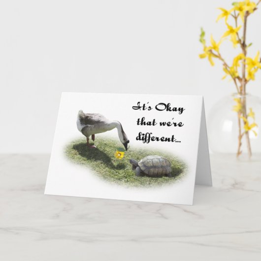 We zijn anders... kaart (Gele Bloem)