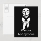 We zijn anoniem briefkaart (Voorkant / Achterkant)