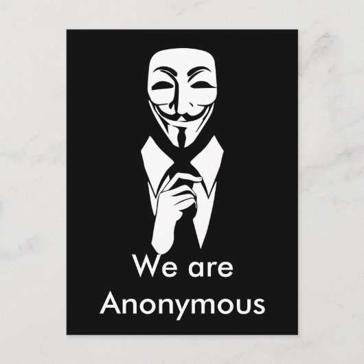 We zijn anoniem briefkaart (Voorkant)