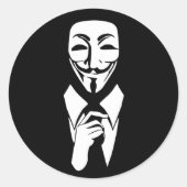 We zijn anoniem ronde sticker (Voorkant)