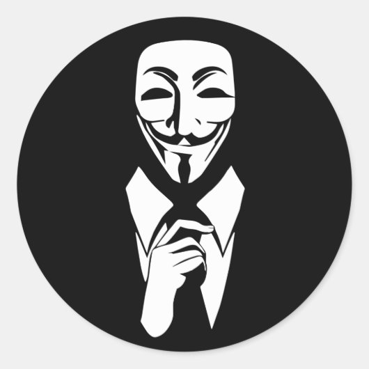 We zijn anoniem ronde sticker (Voorkant)