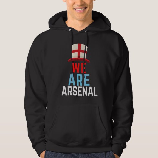We zijn Arsenal England Vlag Sport Hoodie (Voorkant)