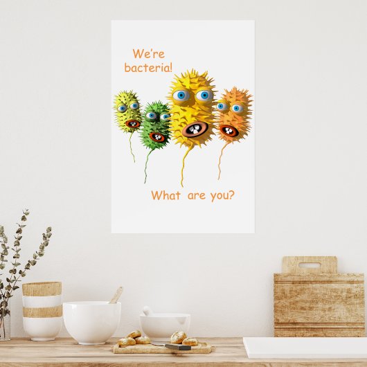 We zijn bacteriën poster (Keuken)