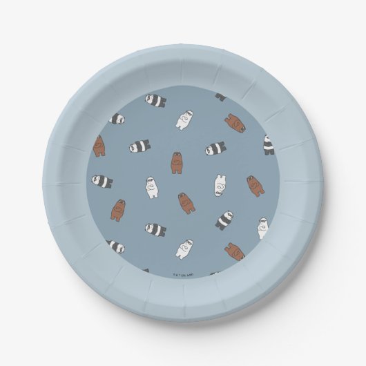 We zijn Beren aan het bakken - Beren van glas Papieren Bordje (Voorkant)