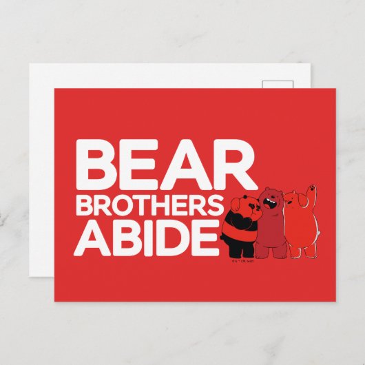 We zijn Beren - Beer Brothers Abide Briefkaart (Voorkant / Achterkant)