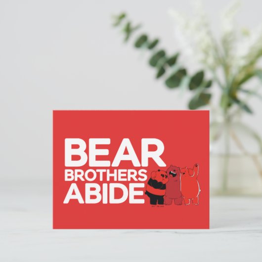 We zijn Beren - Beer Brothers Abide Briefkaart (Staand voorkant)