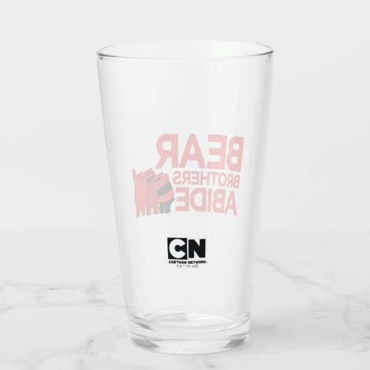 We zijn Beren - Beer Brothers Abide Glas (Achterkant)