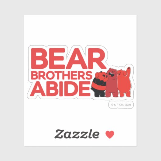 We zijn Beren - Beer Brothers Abide Sticker (Vel)