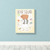 We zijn Beren - Beer Squad Journal Graphic Canvas Afdruk (Insitu (Houten vloer))