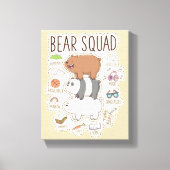 We zijn Beren - Beer Squad Journal Graphic Canvas Afdruk (Voorkant)