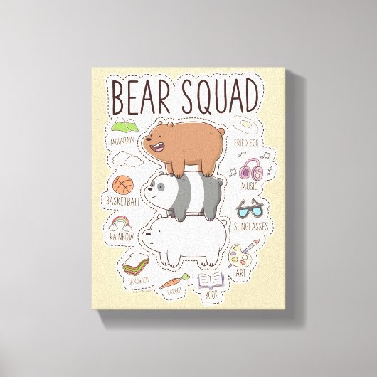 We zijn Beren - Beer Squad Journal Graphic Canvas Afdruk (Voorkant)