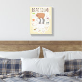 We zijn Beren - Beer Squad Journal Graphic Canvas Afdruk (Insitu (Slaapkamer))