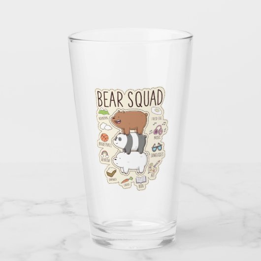 We zijn Beren - Beer Squad Journal Graphic Glas (Voorkant)