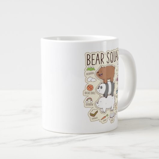 We zijn Beren - Beer Squad Journal Graphic Grote Koffiekop (Voorkant rechts)