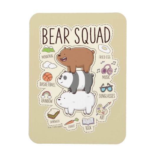 We zijn Beren - Beer Squad Journal Graphic Magneet (Verticaal)