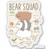 We zijn Beren - Beer Squad Journal Graphic Sticker (Voorkant)