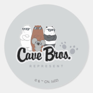 We zijn Beren - Cave Bros. Vertegenwoordiger Ronde Sticker