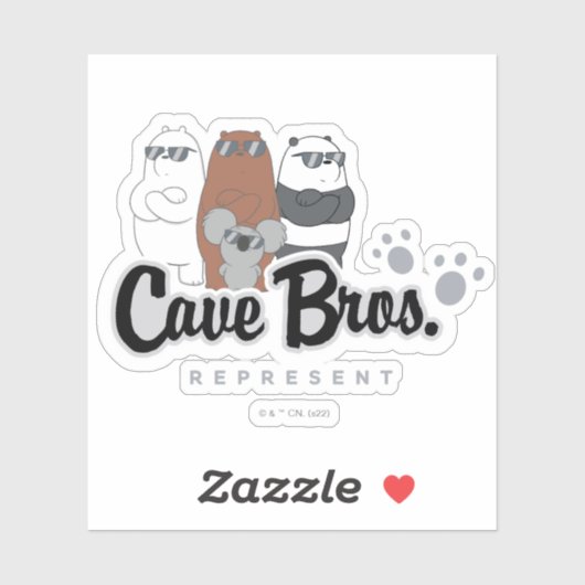 We zijn Beren - Cave Bros. Vertegenwoordiger Sticker (Vel)