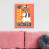 We zijn Beren en Chloe - #StackGoals Canvas Afdruk (Insitu (Woonkamer))