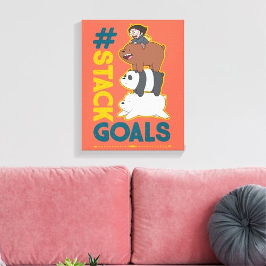 We zijn Beren en Chloe - #StackGoals Canvas Afdruk (Insitu (Woonkamer))