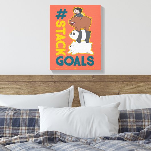 We zijn Beren en Chloe - #StackGoals Canvas Afdruk (Insitu (Slaapkamer))