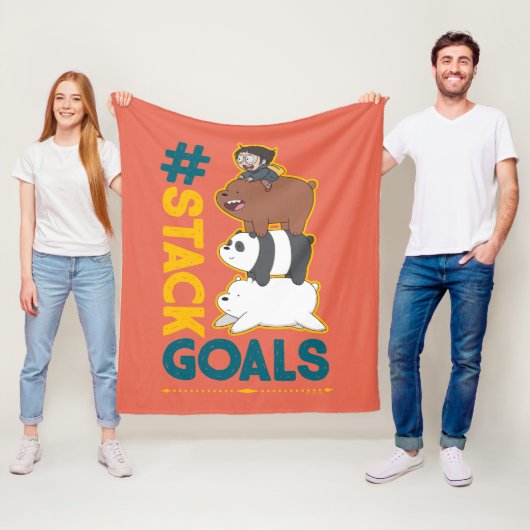 We zijn Beren en Chloe - #StackGoals Fleece Deken (In situ)