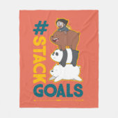 We zijn Beren en Chloe - #StackGoals Fleece Deken (Voorkant)