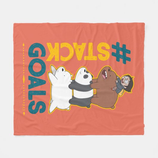 We zijn Beren en Chloe - #StackGoals Fleece Deken (Voorkant (Horizontaal))