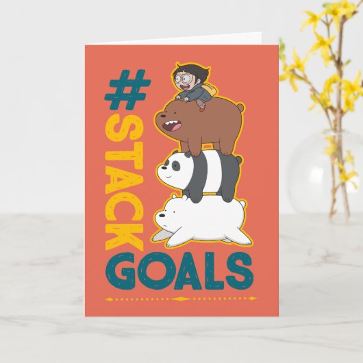 We zijn Beren en Chloe - #StackGoals Kaart (Gele Bloem)