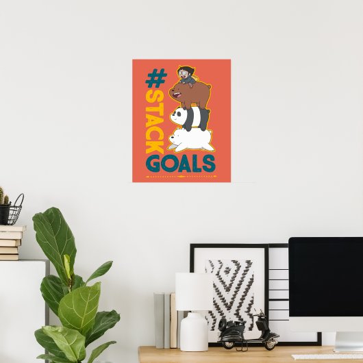We zijn Beren en Chloe - #StackGoals Poster (Thuiskantoor)