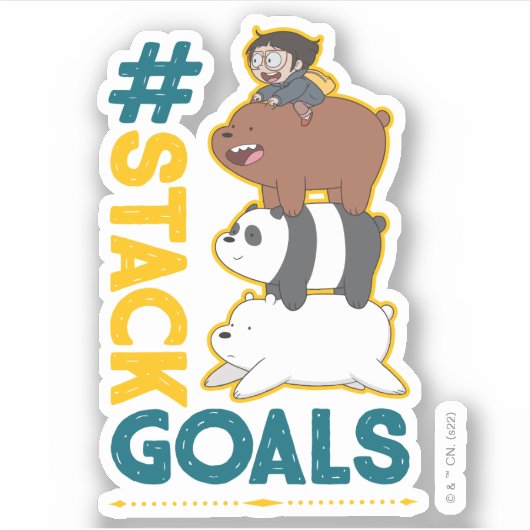 We zijn Beren en Chloe - #StackGoals Sticker (Voorkant)