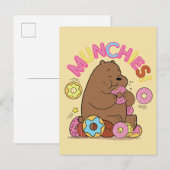 We zijn Beren, Grizz Donut Munchies. Briefkaart (Voorkant / Achterkant)