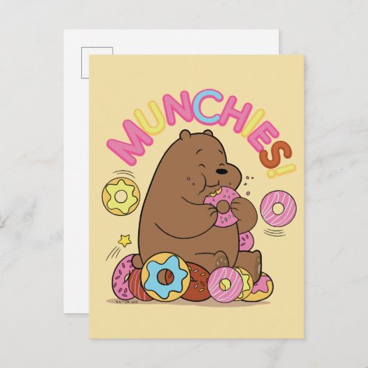 We zijn Beren, Grizz Donut Munchies. Briefkaart (Voorkant / Achterkant)