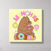 We zijn Beren, Grizz Donut Munchies. Canvas Afdruk (Voorkant)