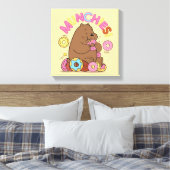 We zijn Beren, Grizz Donut Munchies. Canvas Afdruk (Insitu (Slaapkamer))