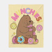 We zijn Beren, Grizz Donut Munchies. Fleece Deken (Voorkant)