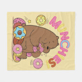 We zijn Beren, Grizz Donut Munchies. Fleece Deken (Voorkant (Horizontaal))