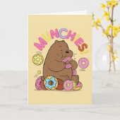 We zijn Beren, Grizz Donut Munchies. Kaart (Gele Bloem)
