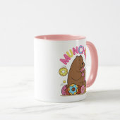 We zijn Beren, Grizz Donut Munchies. Mok (Voorkant rechts)