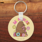 We zijn Beren, Grizz Donut Munchies. Sleutelhanger (Voorkant)