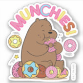 We zijn Beren, Grizz Donut Munchies. Sticker (Voorkant)
