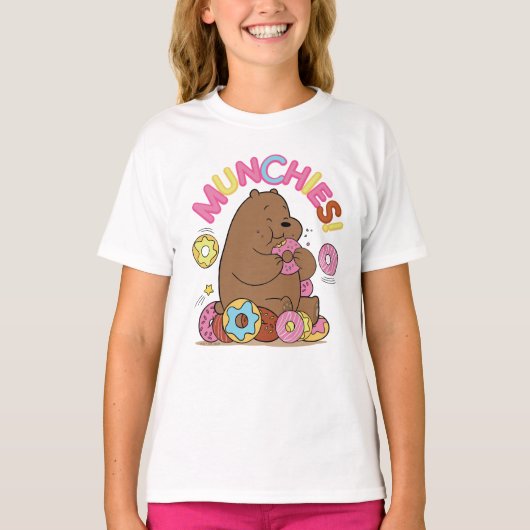 We zijn Beren, Grizz Donut Munchies. T-shirt (Voorkant)