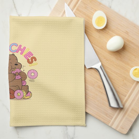 We zijn Beren, Grizz Donut Munchies. Theedoek (Quarter Fold)