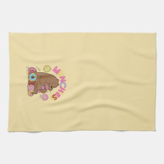 We zijn Beren, Grizz Donut Munchies. Theedoek (Horizontaal)