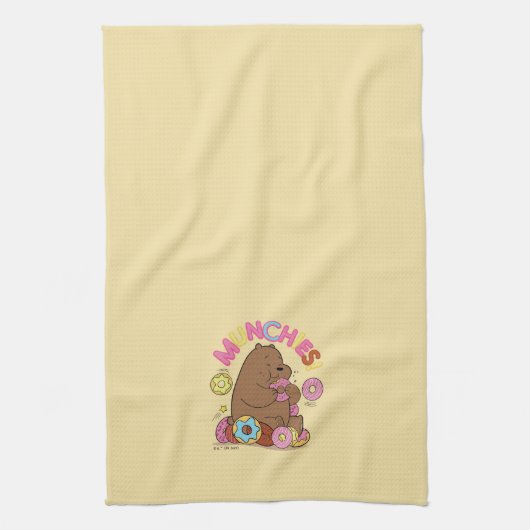 We zijn Beren, Grizz Donut Munchies. Theedoek (Verticaal)